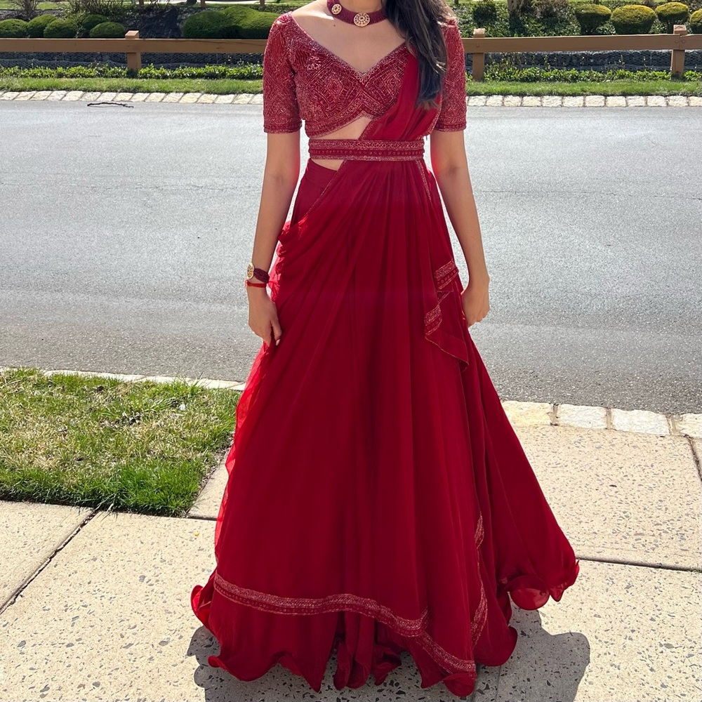 Red Indian Lehenga Set